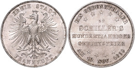 FRANKFURT, Freie Stadt, 1815-1866, Vereinstaler 1859.
f.st
AKS 8; T.142; Dav.649