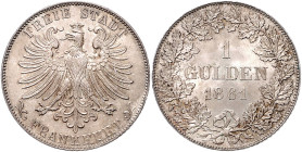 FRANKFURT, Freie Stadt, 1815-1866, Gulden 1861.
f.st
AKS 13; J.33