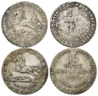 HANNOVER, Georg IV., 1820-1830, 16 Gute Groschen 1829 (ss/ss+). DAZU:Wilhelm IV., 16 Gute Groschen 1831 (ss-vz).
2 Stk., ss u. besser
AKS 38