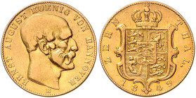 HANNOVER, Ernst August, 1837-1851, 10 Taler 1849 B. 13,09g.
GOLD, ss
AKS 91; J.128