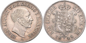 HANNOVER, Ernst August, 1837-1851, Taler 1848 A.
vz/st
AKS 105; T.166; Dav.673