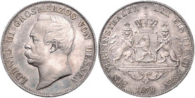 HESSEN-DARMSTADT, Ludwig III., 1848-1877, Vereinstaler 1870.
vz/st
AKS 120; T.200; Dav.707