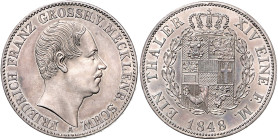 MECKLENBURG-SCHWERIN, Friedrich Franz II., 1842-1883, Taler 1848 A.
f.st
AKS 37; T.214; Dav.727