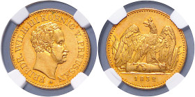 PREUSSEN, Friedrich Wilhelm III., 1797-1840, Friedrichs d'or 1832 A.
GOLD, NGC MS-62
AKS 5; J.109