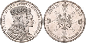 PREUSSEN, Wilhelm I., 1861-1888, Vereinstaler 1861. Krönungstaler.
PP
AKS 116; T.265; Dav.778