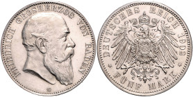 BADEN, Friedrich I., 1856-1907, 5 Mark 1902 G.
f.st
J.33