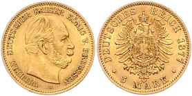PREUSSEN, Wilhelm I., 1861-1888, 5 Mark 1877 A.
ss-vz
J.244