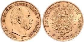 PREUSSEN, Wilhelm I., 1861-1888, 5 Mark 1877 C.
st
J.244