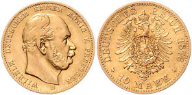 PREUSSEN, Wilhelm I., 1861-1888, 10 Mark 1876 B.
vz+
J.245