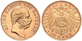 SACHSEN, Georg, 1902-1904, 10 Mark 1904 E.
st
J.265