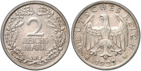 WEIMARER REPUBLIK, 1919-1933, 2 Reichsmark 1927 J.
f.vz
J.320