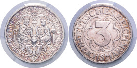 WEIMARER REPUBLIK, 1919-1933, 3 Reichsmark 1927 A. Nordhausen.
PCGS PR-61
J.327