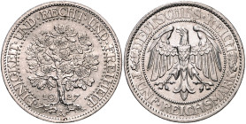 WEIMARER REPUBLIK, 1919-1933, 5 Reichsmark 1927 A. Eichbaum.
f.st
J.331