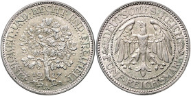 WEIMARER REPUBLIK, 1919-1933, 5 Reichsmark 1927 A. Eichbaum.
vz+
J.331