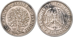 WEIMARER REPUBLIK, 1919-1933, 5 Reichsmark 1928 J. Eichbaum.
ss
J.331