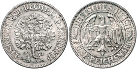 WEIMARER REPUBLIK, 1919-1933, 5 Reichsmark 1931 F. Eichbaum.
ss+
J.331