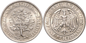 WEIMARER REPUBLIK, 1919-1933, 5 Reichsmark 1932 F. Eichbaum.
st
J.331