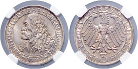 WEIMARER REPUBLIK, 1919-1933, 3 Reichsmark 1928 D. Dürer.
NGC MS-64
J.332