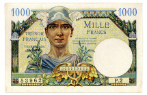 FRANKREICH, Military Post WWII, 1000 Francs ND(1947).
II-
Pick M10