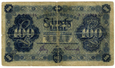 LETTLAND, Latvijas Bankas, 100 Latu 1923, Sign.3+4.
IV
Pick 14b