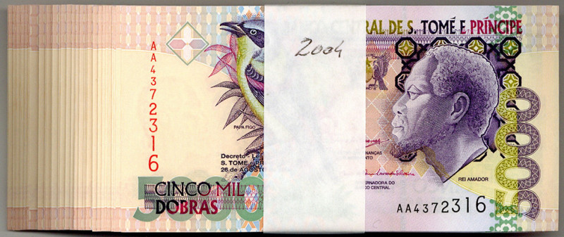 SAINT THOMAS & PRINCE, Banco Central de S.Tome E Principe, 100x 5000 Dobras 26.0...