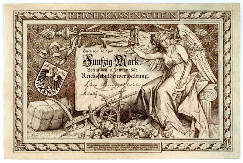 DEUTSCHES REICH BIS 1945, Reichsbanknoten und Reichskassenscheine 1874-1914, 50 ...