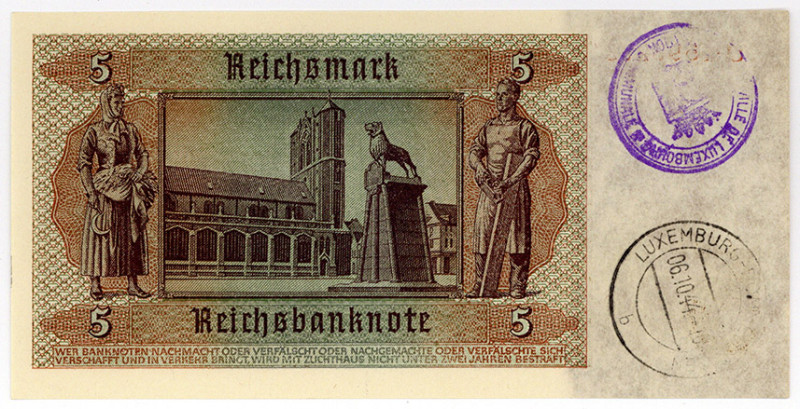 DEUTSCHES REICH BIS 1945, Ausgaben der Deutschen Reichsbank, 1924-1945, 5 Reichs...