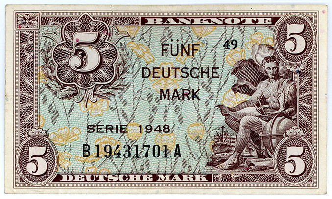 BUNDESREPUBLIK DEUTSCHLAND AB 1948, Noten der Bank Deutscher Länder, 1948-1949, ...