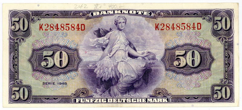 BUNDESREPUBLIK DEUTSCHLAND AB 1948, Noten der Bank Deutscher Länder, 1948-1949, ...