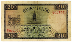NEBENGEBIETE, Danzig, 1914-1938, 20 Gulden 02.01.1932, Serie C/A.
III
Ros.842b; Grab.DAN-66b