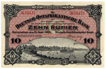 DEUTSCHE KOLONIEN, Deutsch-Ost-Afrika, 1905-1917, 10 Rupien 15.06.1905, Friedensausgabe.
II
Ros.901; Grab.DOA-2