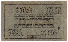 DEUTSCHE KOLONIEN, Deutsch-Ost-Afrika, 1905-1917, 5 Rupien 01.02.1916, Interims-Banknote, Kartonpapier graublau, Serie F, 2 Faksimile-Uschr. schwarz. ...