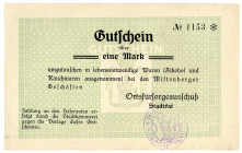 BAYERN, Miltenberg, Ortsfürsorgeausschuß. 1 Mark o.D. (Bettlergeld).
II