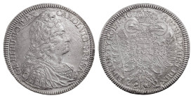 Holy Roman Empire. Charles VI, 1711-1740. Taler, 1730, Hall mint, 28.29g (KM1639; Dav. 1055).

Excellent details and much lustre on both sides, some s...