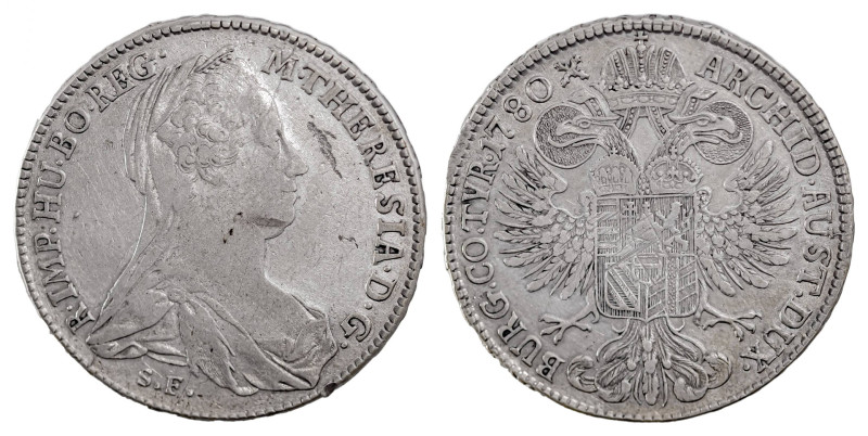 Holy Roman Empire. Maria Theresia 1740-1780. Early restrike Taler, 1780-Dated, G...