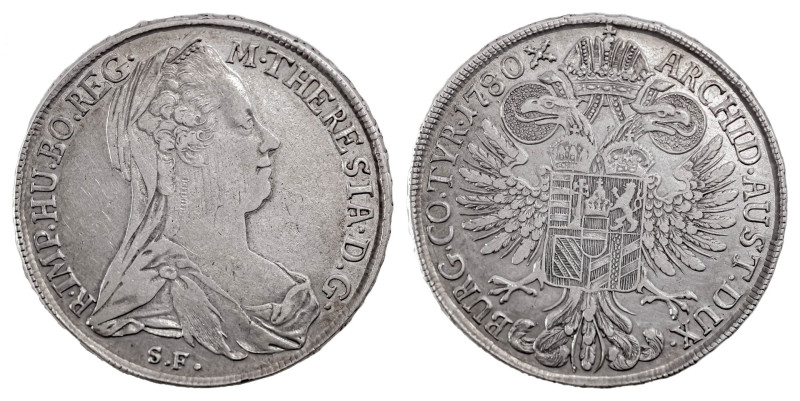 Holy Roman Empire. Maria Theresia 1740-1780. Early restrike Taler, 1780-Dated, G...
