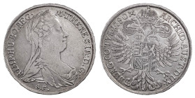 Holy Roman Empire. Maria Theresia 1740-1780. Early restrike Taler, 1780-Dated, Guenzburg mint, signature S.F., 27.85g (KM-T1; Hafner 28a).

Attractive...