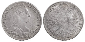 Holy Roman Empire. Maria Theresia 1740-1780. Early restrike Taler, 1780-Dated, Guenzburg mint, signature S.F., 27.87g (KM-T1; Hafner 30c).

Attractive...