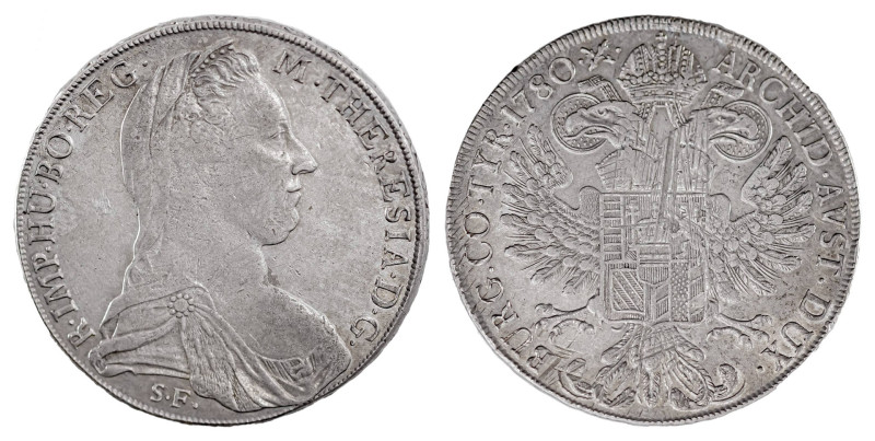 Holy Roman Empire. Maria Theresia 1740-1780. Early restrike Taler, 1780-Dated, V...