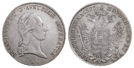 Holy Roman Empire. Franz II, 1792-1835. Taler, 1823A, Vienna mint, 28.00g (KM2162; Dav. 7).

Excellent details, appealing silver toning and slight wea...
