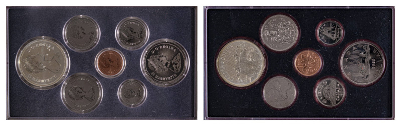 Canada. Elizabeth II, 1952-2022. Specimen original set 1980 comprising 7 coins: ...