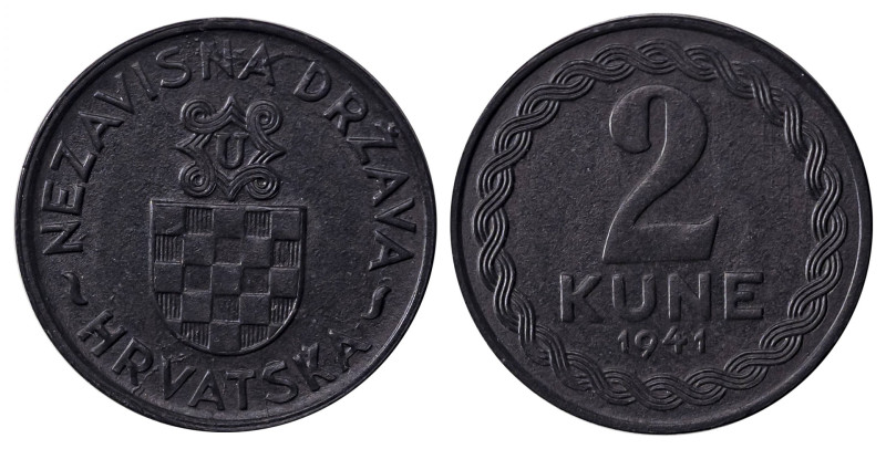 Croatia. Independent State of Croatia, 1941-1945. 2 Kune, 1941, 2.20g (KM2).

Sh...
