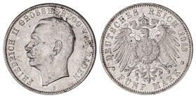 German States. Baden, Friedrich II, 1904-1918. 5 Mark, 1913G, 27.63g (KM281). 

Attractive bright example with minor scratches and beautiful cartwheel...