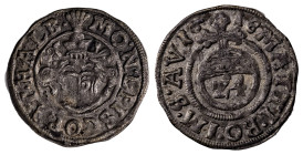 German States. Halberstadt, Christian of Brunswick-Wolfenbuttel, 1616-1624. 1/24 Taler, 1618, 1.23g (KM9).

Grey-silver patina and strong details for ...