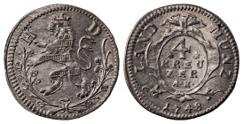 German States. Hesse-Darmastadt, Ludwig VIII, 1739-1768. 4 Kreuzer, 1748, 1.81g (KM184).

Fully lustrous coin with superb details. Almost uncirculated...