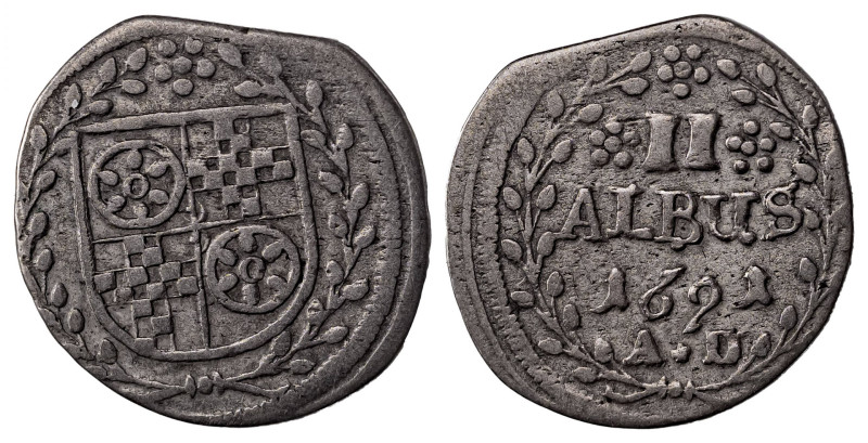 German States. Mainz, Anselm Franz von Ingelheim, 1679-1695. 2 Albus, 1691AD, 1....