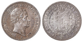 German States. Prussia, Friedrich Willhelm III, 1797-1840. Taler, 1840A, 22.27g (KM419).

Excellent details, dark patina on the obverse and silver m...