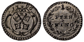 German States. Regensburg (Free City), 1245-1803. 1 Pfenning, 1790R, 0.30g (KM447).

Lustrous example with attractive patina and exceptionally sharp d...