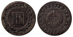 German States. Westphalia, Jerome Hieronymus Napoleon, 1807-1813. 1 Cent, 1809C, 1.35g (KM107).

Attractive brown patina and even wear on both sides. ...