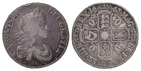 Great Britain. Charles II, 1660-1685. Crown, 1667, London mint, second bust and AN.•REG.• DECINO NONO on edge, 29.48g (KM422.3; S-3357; Dav. 3775B). 
...